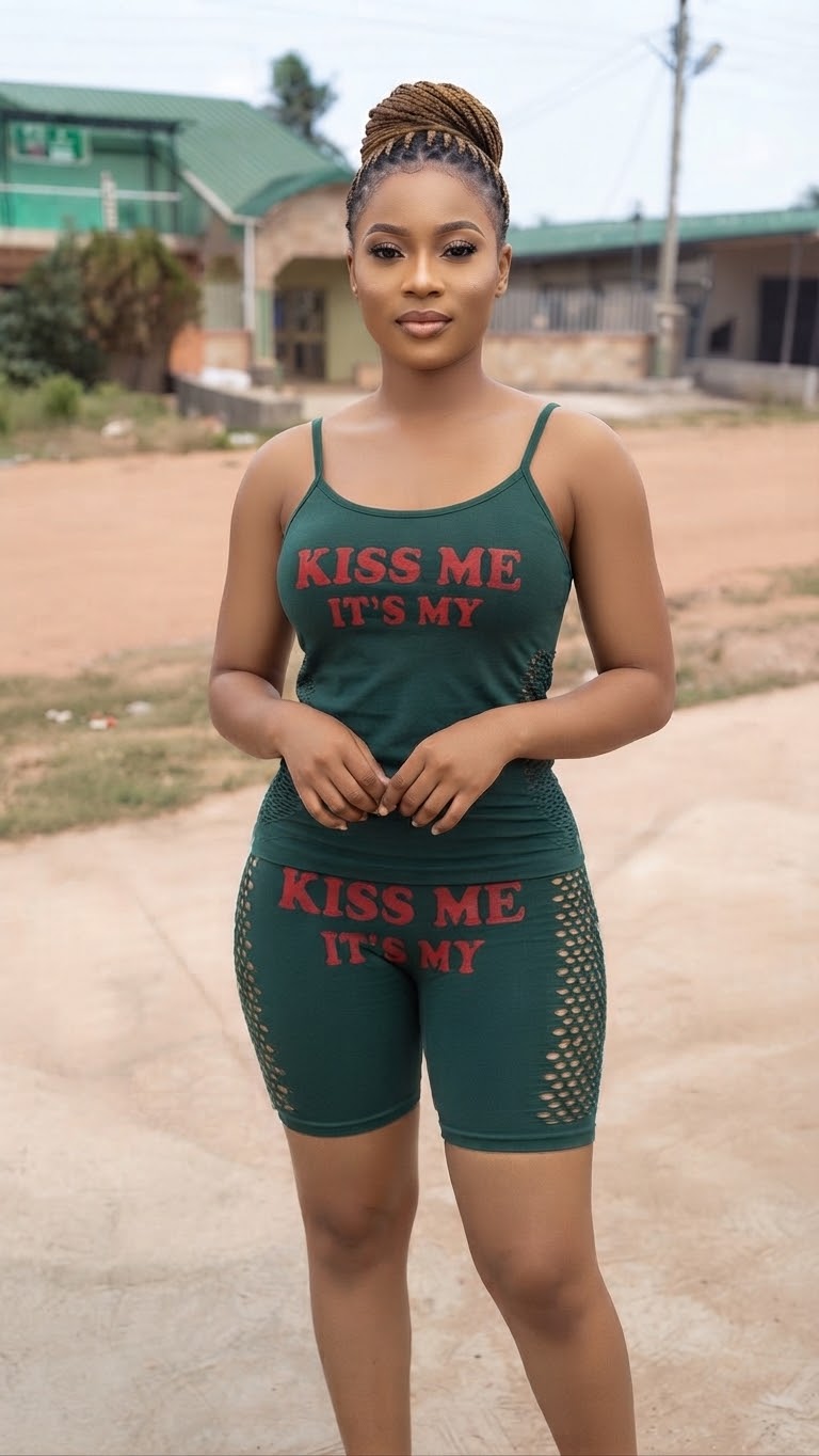 "Kiss Me" Ribbed Two-Piece Athleisure Set