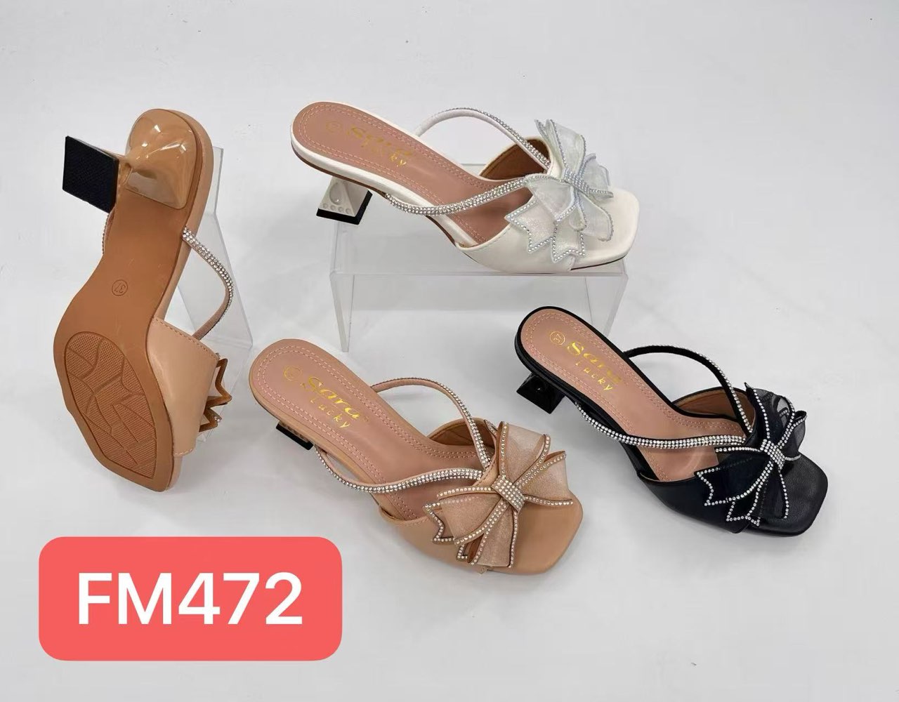 Ladies fashion low heel: nude:36-41, black:36-41, white: 36-41