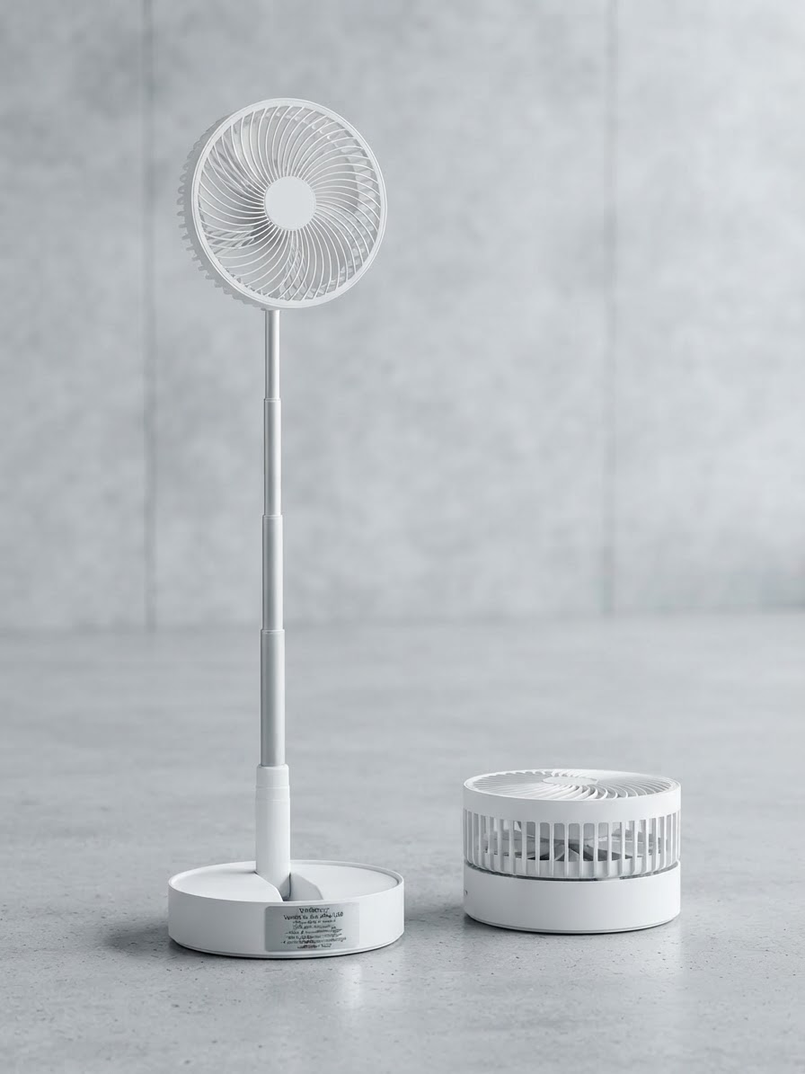 Telescopic Rechargeable and adjustable fan