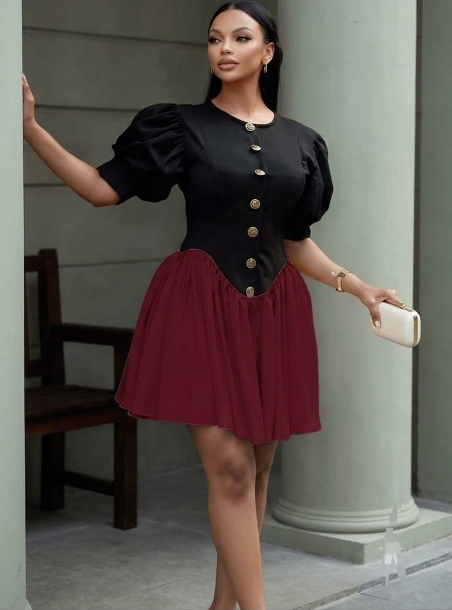 Drop waist mini dress