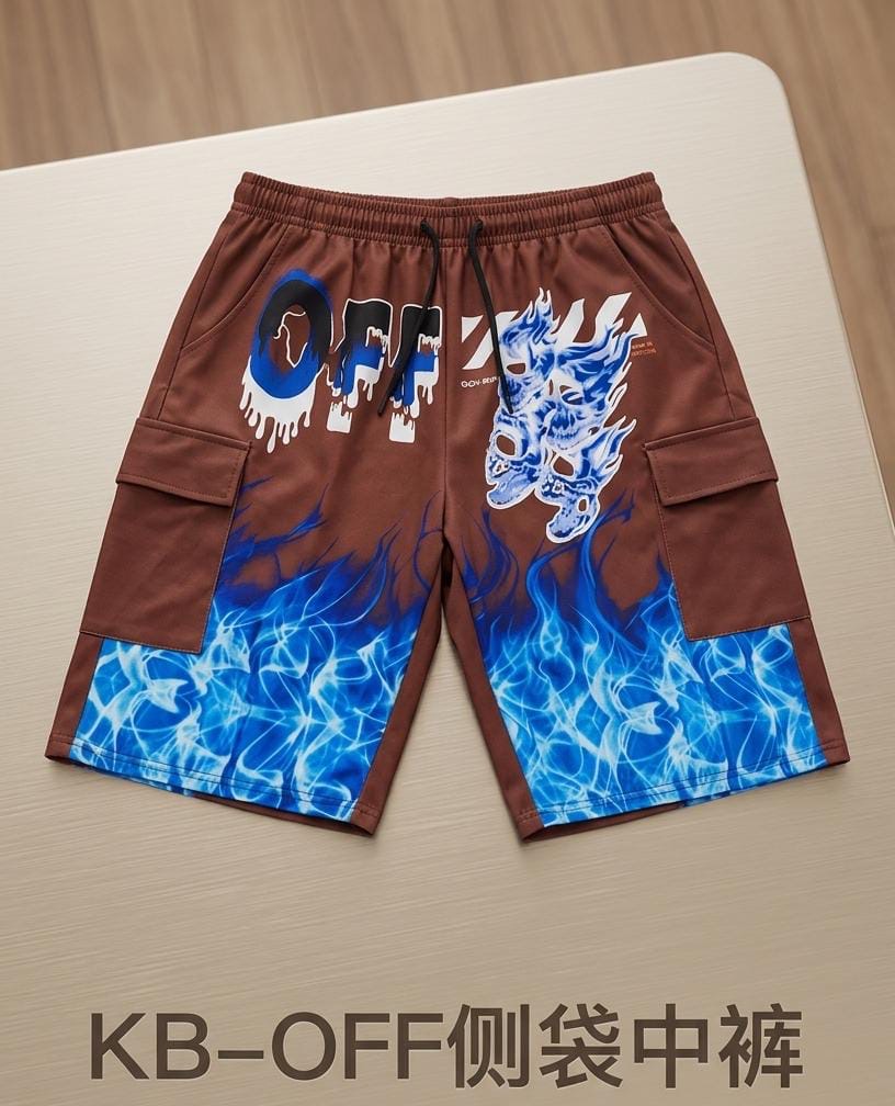 Glitch Flame Streetwear Shorts