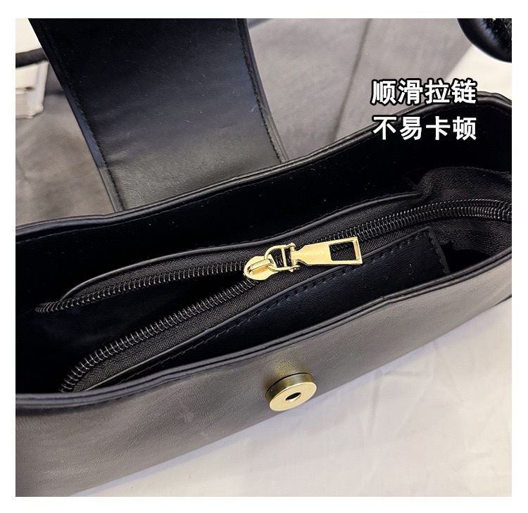 2025 Early Spring New Style Texturous Women's Bag Retro Bow Handbag Simple Knot Shoulder Bag Shoulder Bag Underarm Bag