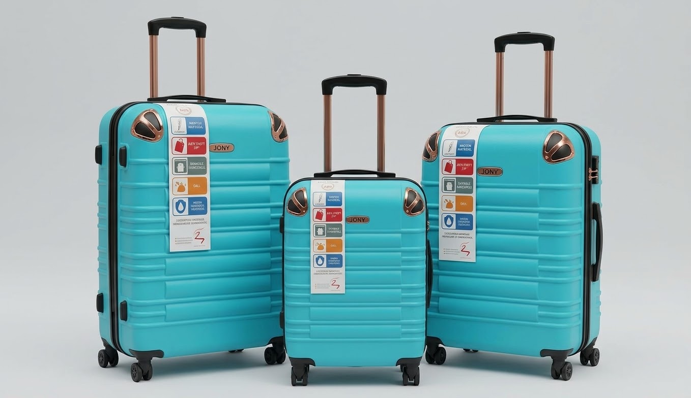 JONY Luggage | Premium 3-Piece Hardside Spinner Travel Bag Sets